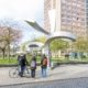 Skulptur DYNAMISCHE FORMEN von Karl-Heinz Steinbrück (1988), auch bekannt als "Schnürsenkel". Foto: Alexandra Ivanciu © Stadt Leipzig,Wüstenrot Stiftung